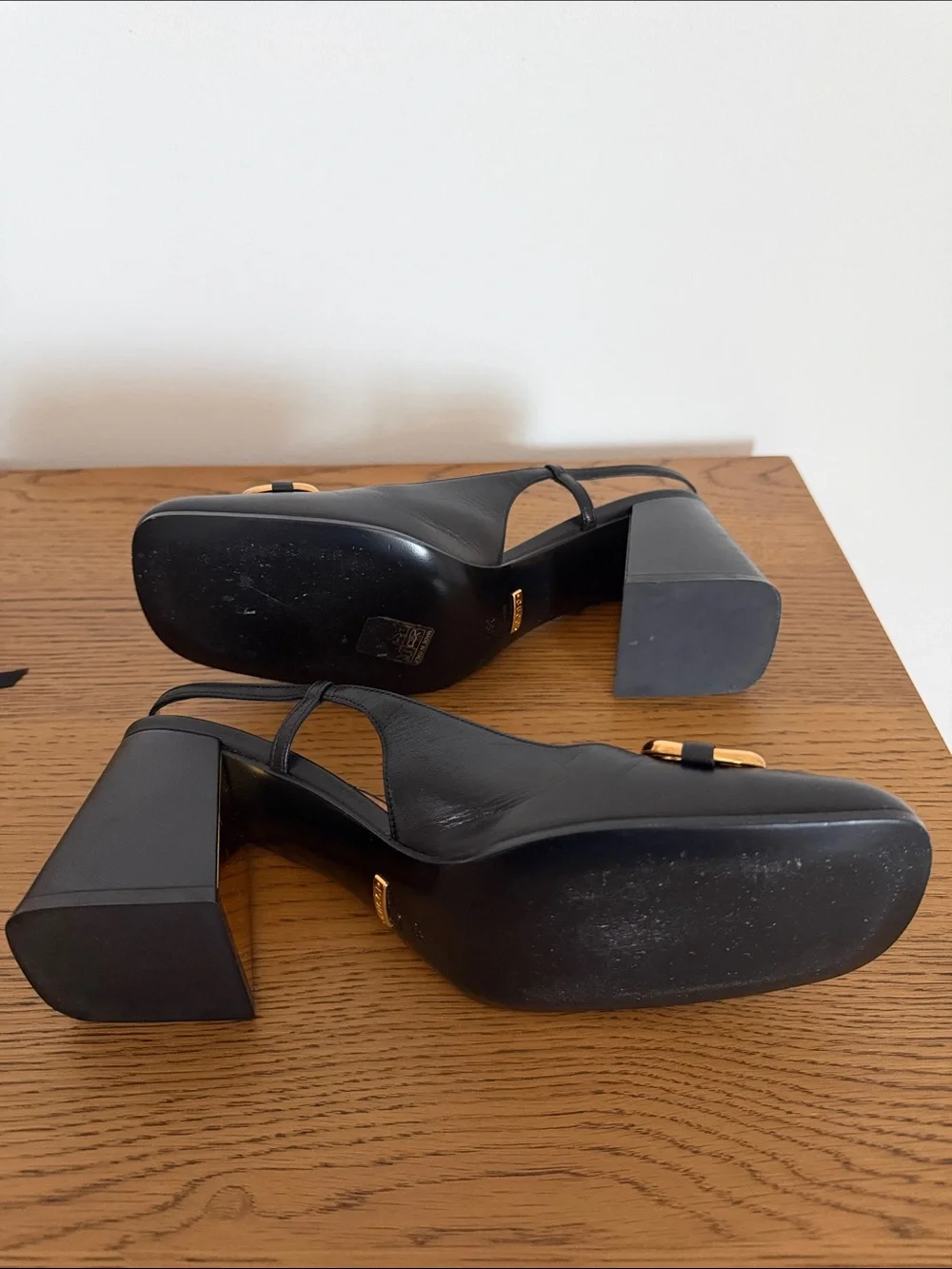 Gucci Horsebit Block Heel Slingback Pumps